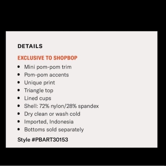 Poupette St. Barth Lucy Triangle Bikini Top in Navy/White. - Picture 8 of 8